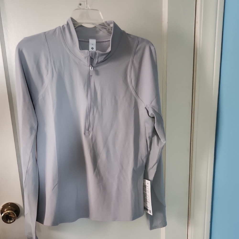 lululemon athletica Light Gray Short Sleeve Top